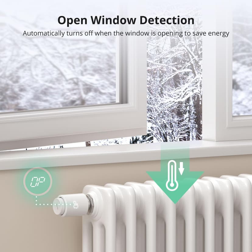 SONOFF ZigBee 3.0 Vanne Thermostatique Radiateur, Thermostatique Connectée et Intelligente, Détection de Fenêtre, Contrôle Vocal, Compatible avec Alexa/Home Assistant, Requiert Le Hub Zigbee (2 Pack) - 7