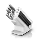 Ninja StaySharp Knife Set, Stainless Steel 6Piece Set with Integrated Sharpener, Chef, Kitchen Slicing, Bread, Utility, and Paring knives , Kitchen Scissors, White, K62006EUWH - 1
