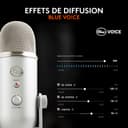 Blue Microphones Yeti, Micro USB pour Enregistrer, Streaming, Gaming, Podcast, Micro Gaming condensateur, Micro PC & Mac avec Effets Blue VO!CE, Support ajustable, Plug and Play - Argent - 3