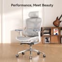 SIHOO Doro C300 Ergonomic Office Chair with Ultra Soft 3D Armrests, Dynamic Lumbar Support for Home Office Chair, Adjustable Backrest Desk Chair (White) - 5
