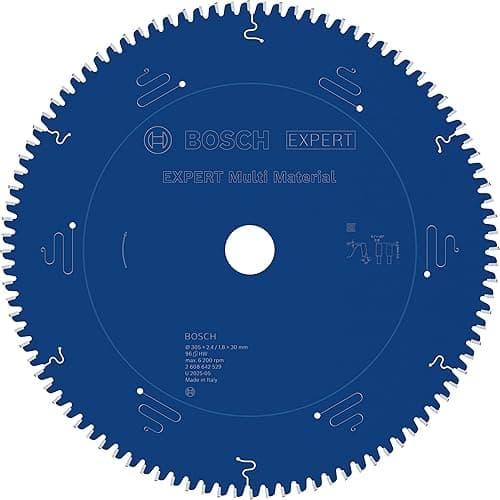 Bosch 1x Expert Multi Material Corded Circular Saw Blade for Mitre Saw (for Aluminium, Plastics, Ø mm, Professional Accessory Mitre Corded Circular Saw)
