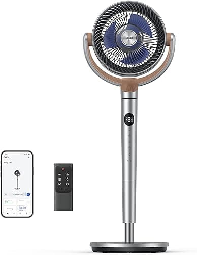 DREO Standing Fan, 120°+120° Smart Oscillating Floor Fans…