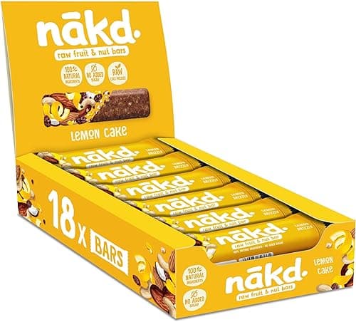 Nakd Raw Fruit and Nut Bars Pack of 18 (Lemon Drizzle)
