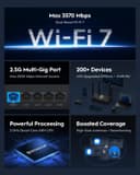 Cudy BE3600 Dual-Band Wi-Fi 7 Router, Lightning-Fast Speeds, 3600Mbps, 2.5G Multi-Gig Connectivity, Far-Reaching Coverage, Smooth and Stable, WR3600H - 2