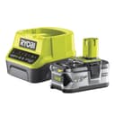 Ryobi - Pack 1 Chargeur Rapide 120 Minutes + 1 Batterie Lithium+ 18V One + 4,0 Ah - Batterie Compatible avec Plus de 200 Outils de Bricolage et Jardinage - RC18120-140 - 1
