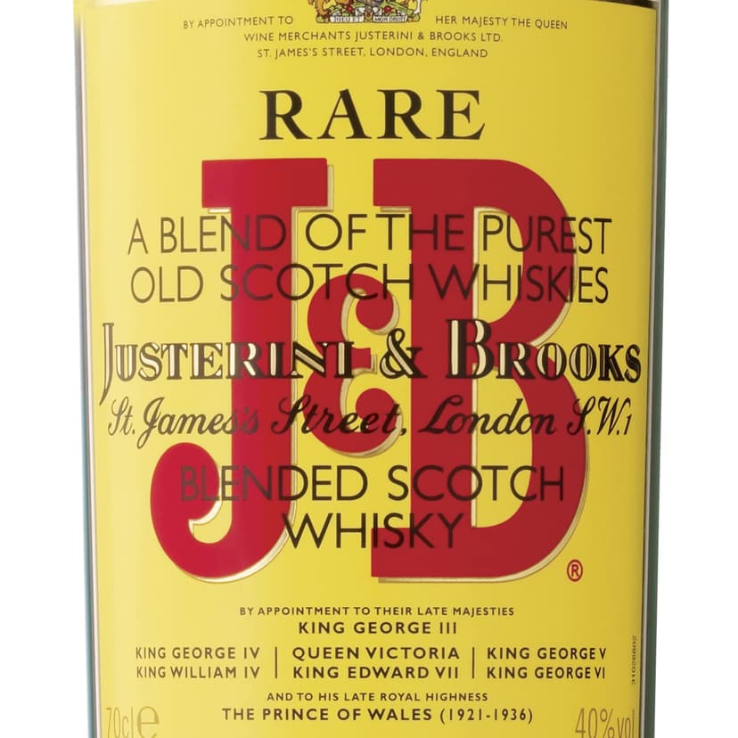 J and B Rare Blended Scotch Whisky 70 cl - 3