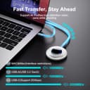 FP108 2TB Magnetic Portable SSD, External Solid State Drives with PD-100W and 2050MB/s USB-C 3.2 Gen 2x2, Play While Charging, Compatible with iPhone 16/15 Pro Max, Android, PC, Mac, Switch Lite - 4