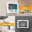Beelta Wall Mount Tablet Holder for 10.9-Inch iPad 10th and Pro 11 Inch 1 2 3 4, Air 4 5, with Anti Theft Security Lock & Key, Heavy-Duty Metal, White - 3