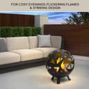 blumfeldt Fire Pits for Garden, Fire Bowl Camping Firepit, Outdoor Wood Burners for Camp Firepit with Steel Base Stand, Outside Fireplace Log Burner w/Poker, Circular Weatherproof Firebowl for Garden - 5