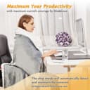 Mia&Coco Electric Heated Blanket Throw Flannel Sherpa Fast Heating 120x160cm, 10 Heat Levels & Up-to-9-Hours Auto-Off Timer & LED Display, for Home Office Use, Machine Washable, ETL Certified, Gray - 8
