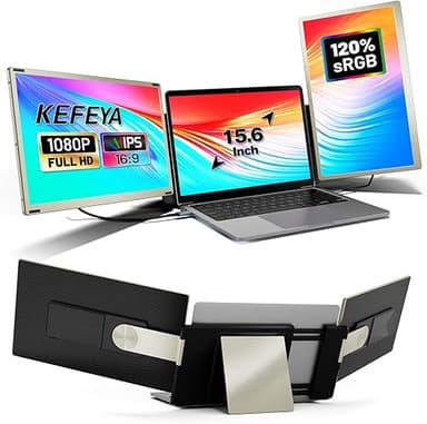 KEFEYA 15.6" Écran Portable 120% sRGB FHD 1080P Triple Mo…