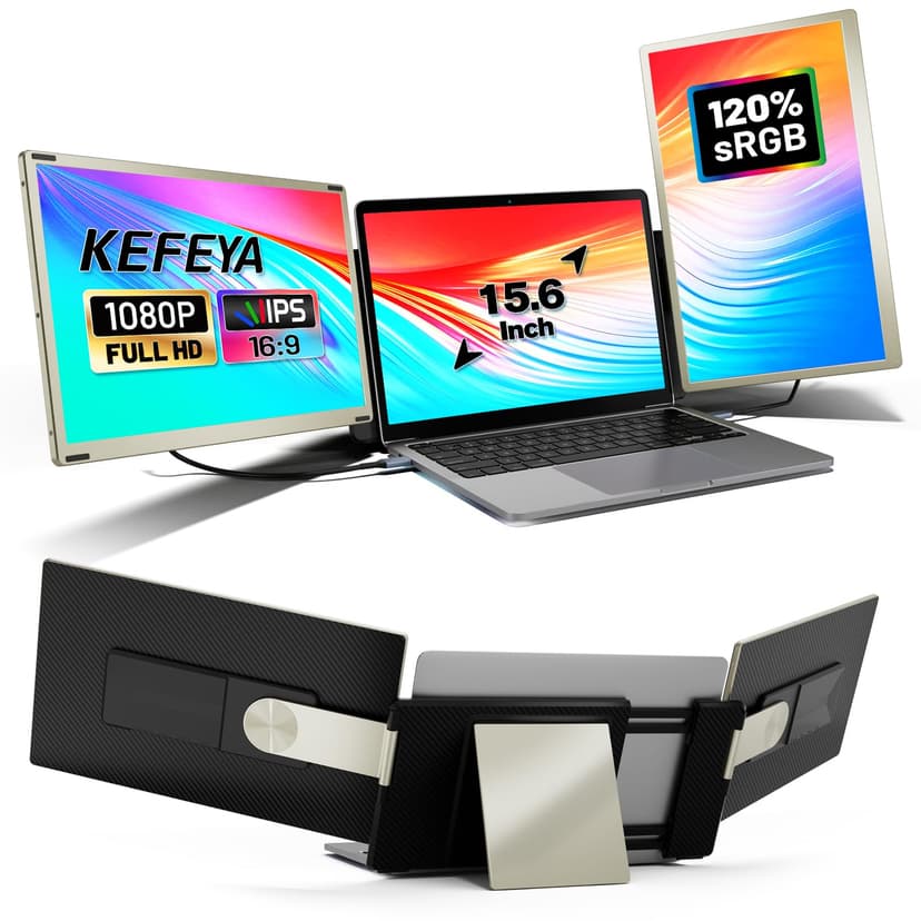 KEFEYA 15.6" Écran Portable 120% sRGB FHD 1080P Triple Mo… - 1
