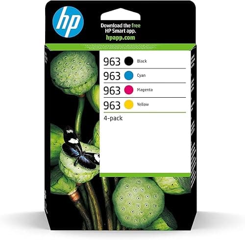 HP 6ZC70AE 963 Original Ink Cartridge, Black/Cyan/Magenta/Yellow, Multipack