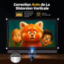 Videoprojecteur 4K Upgraded, Mini Projecteur Video Android 11 WiFi 6 BT 5.4 avec Haut-Parleur, Retroprojecteur Portable 1080P Auto Keystone 220° Rotation Compatibile avec HDMI/TV Stick/USB/PS5 - 4