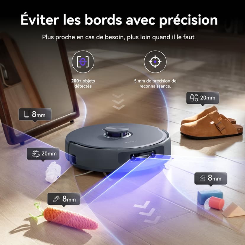 NARWAL Freo Z10 Ultra Robot Aspirateur Laveur, Balai Intelligent 18000Pa - Extension Serpillère Dynamique, Système Anti-Enchevêtrement, Nettoyage Humide/Sèche, Station Tout-en-Un - 7