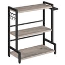 HOOBRO Étagère à Épices, Porte-épices avec 3 Crochets, Organisateur de Cuisine à 3 Niveaux, Range-épices avec Porte-Couteaux, Pieds Réglables, pour Salle à Manger, Grège et Noir, EBG01TL01 - 1