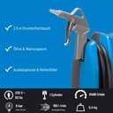 Güde Compresseur Airpower 180/08 (sans huile et nécessitant peu d'entretien, entraînement par courroie, 8 bars, 1100 W, débit effectif 140 l/min, tuyau d'air comprimé de 2,5 m avec raccord rapide - 3
