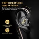 Yinyoo KBEAR MONKIE K01 Écouteurs de Jeu HiFi Casque Intra-auriculaire antibruit avec Prise de 3,5 mm Surround Écouteurs filaires pour PC, PS5, Xbox, Switch - 4