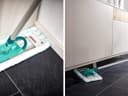Leifheit Profi Compact Wringer Set, XL 42cm Flat Mop Head, 3-part Handle, Easy Wringing System, Turquoise - 6