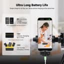 NEEWER CM28 (1 RX + 2 TX + Charging Case), Wireless Lavalier Microphone, Smart Noise Cancelling, 48KHz/16Bit 9 Hrs Uncompressed Recording, 656ft/200m Range, Lav Mic for iPhone, Android, Camera - 6