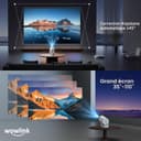 Mini Projector with WiFi 6 and Bluetooth 5.4 Support 4K 1080P Auto Keystone 180° Rotatable Projector Portable Compatibile with HDMI/TV Stick/Memory Stick - 6