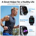 Women's Smart Watch, 1.83 Inch HD Smartwatch, 20 Days Battery Life with Bluetooth Call, Heart Rate Monitor, Sleep, Sports Watch with IP68 Waterproof, 112+ Sports Modes for Android/iOS - 3
