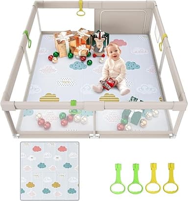 UANLAUO 150x150cm Parc Tapis et aire de jeu non toxique p…