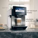 Siemens EQ900 plus fully automatic coffee machine, cartridge 1 x cleaning/descaling, HomeConnect, electric grinding setting, baristaMode, milk container 0.7 l, stainless steel - 2