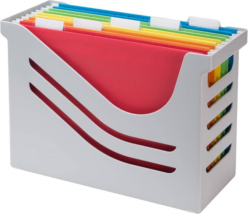 Jalema Re-Solution 2658026997 Office Box with 5 Suspension Folders A4 Assorted Colours Grey - 1