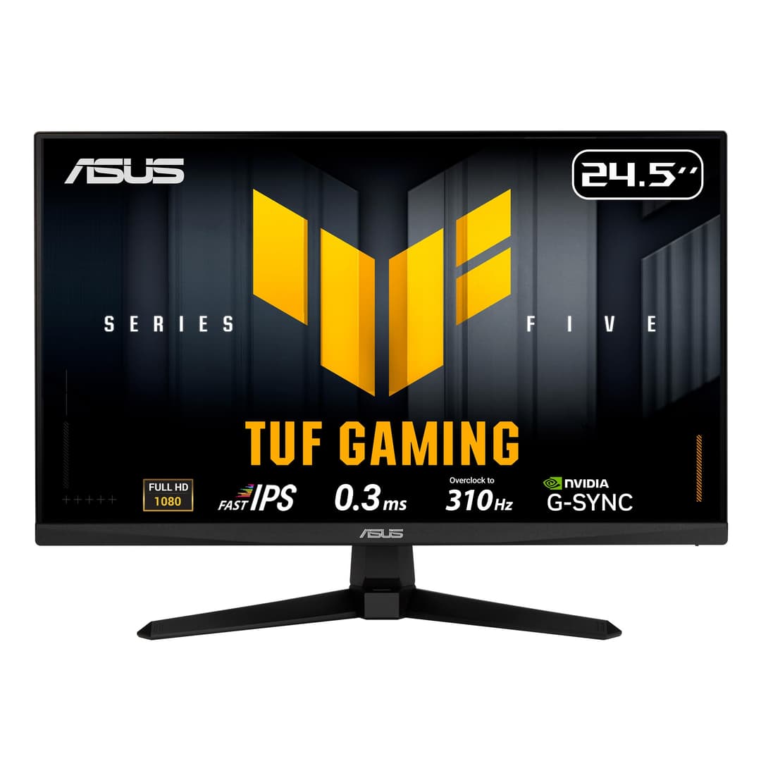 ASUS TUF Gaming Series 5 - VG259QMR5A Gaming Monitor – 24.5-inch Full HD Fast-IPS panel, 310Hz(OC), 0.3ms, G-SYNC compatible AMD FreeSync Premium, ELMB SYNC, 99% sRGB, DisplayWidget Center, Gaming AI