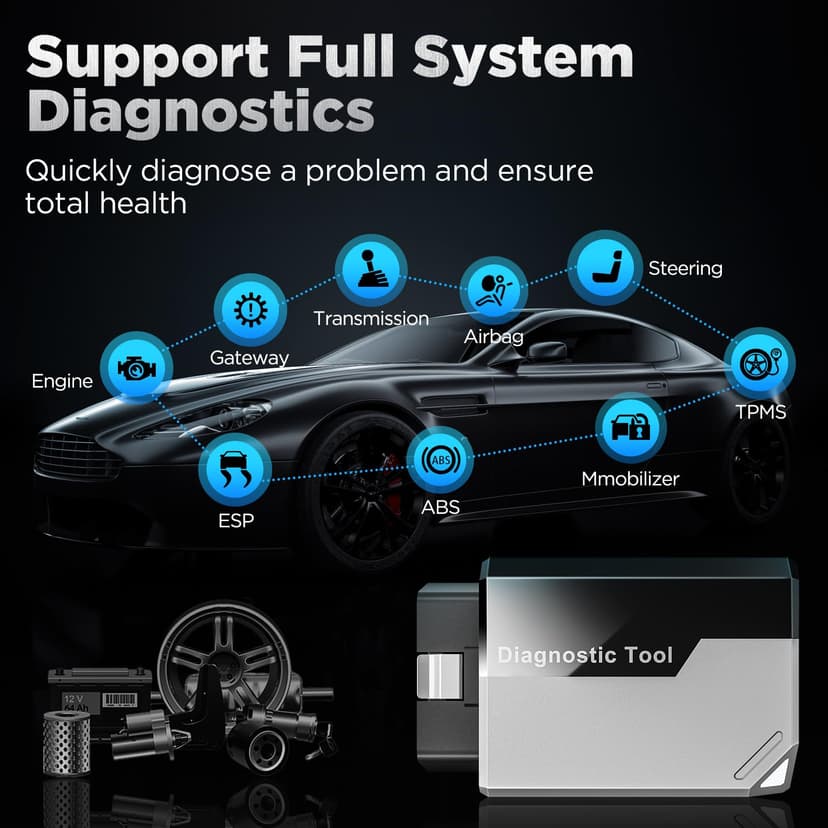 KINGBOLEN EDIAG Elite OBD2 Scanner Bluetooth,Bi-directional Scan Tool Full System Car Diagnostic Tool for iOS & Android,15 Resets Oil,Brake,DPF Regeneration Tool No Subscriptions Lifetime Update. - 5