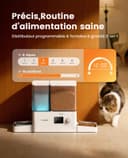 oneisall Distributeur d'eau et d'alimentation Automatique pour Chat, 36 Tasses/8,5 l, 2 en 1, Nourriture Propre, Eau Douce, Grande capacité, Distributeur de Nourriture pour Chat chronométré et - 2