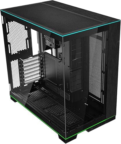 Lian Li O11D EVO RGB E-ATX Dual Chamber Gaming Case - ARGB Lighting Strips - Up to 420mm Radiator - Cable Management - Tempered Glass Front and Side Panels - Chassis