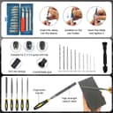 221 Pieces 3D Printer Accessory Kit, 3D Printer Accessories Bring Tool Box Includes Deburring Tool, Suitable for 3D Printing Disassembly, Cleaning and Precision Machining of Tool Boxes - 5