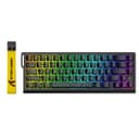 ATTACK SHARK X68 HE 8000Hz Rapid Trigger Keyboard, 0.01mm RT Accuracy Wired Gaming Keyboard with Magnetic Switch, Adjustable Actuation, Rapid Trigger, Snap Tap, RGB Lighting for PC/Mac, Black Contours - 1