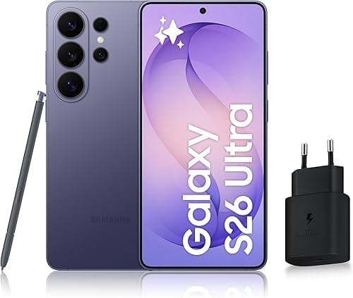 Samsung Galaxy S26 Ultra, Smartphone Android 5G avec Galaxy AI, 256 Go, Chargeur Secteur Rapide 25W Inclus, Smartphone déverrouillé, Violet, Version FR