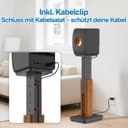 Paire de Supports d'enceintes réglables en Hauteur pour KEF LS50 Meta - Socle de Sol renforcé Finition Bois pour KEF LS50 Meta et LS50 Wireless II - Capacité de Charge : 22,7 kg (50 lbs) - 4