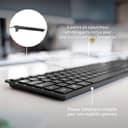 CHERRY KC 6000 Slim, Clavier au Design Ultra-Plat, Disposition Allemande (QWERTZ), Filaire (Port USB-A), Touches silencieuses, Marquage Durable, Noir - 5