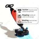 PixCy Laveuse Sol Professionnelle,Carrelage Autolaveuse sans Fil,2 Brosses Motorisées & Réservoirs 4L/6L,240 RPM Nettoyage Profond,pour Sols Durs & Carrelage,Portable Grey - 2