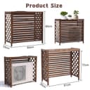 Outdoor Wood Air Conditioner Cover Motor Air Conditioner Wood Anti-Corrosion Cover for Outdoor Wood Waterproof Sun Protection Balcony Pot Holder (86 x 35 x 80 cm) - 6