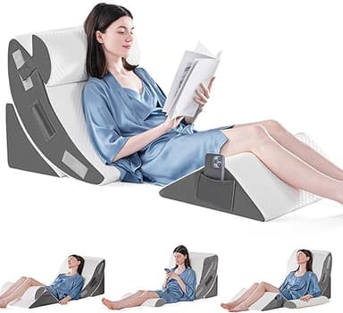 Lot de 4 oreillers orthopédiques en mousse pour dormir, p…