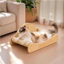 Avont Sisal Cat Scratcher Bed, Natural Solid Wood Scratch Lounger, No Mess Scratching Chair Couch for Indoor Cats -Large - 1