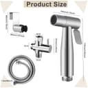 Bidet Hand Shower Personal Hygiene Set, Hand Stainless Steel Bidet Sprayer with 1.5 m Hose, Baby Cloth Nappy Spray Kit, Adjustable Spray Gun, Bidet Shower for Personal Hygiene - 2
