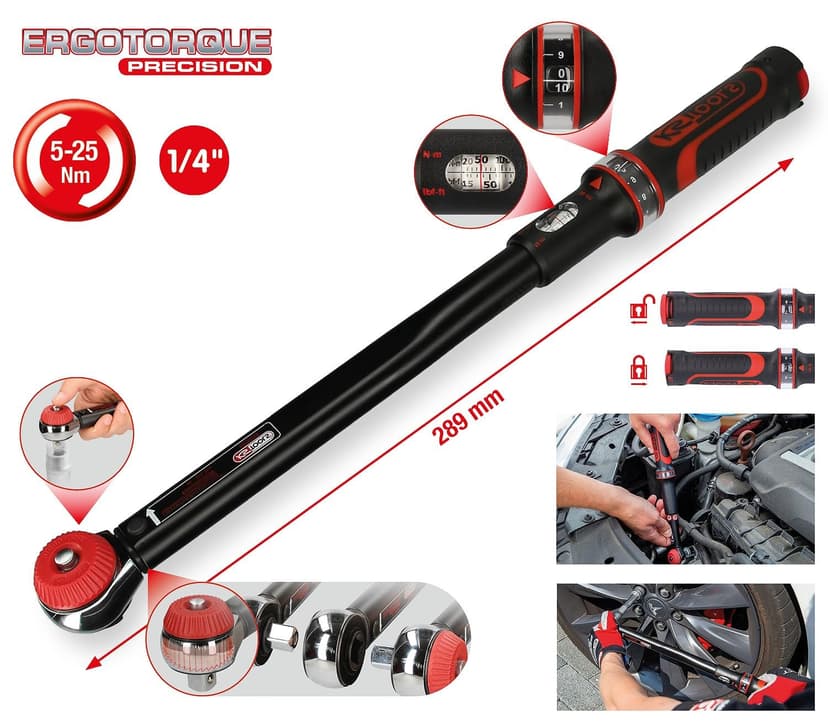 KS Tools 516.1412 Ergoprec Torque Wrench Mushroom Head - 2