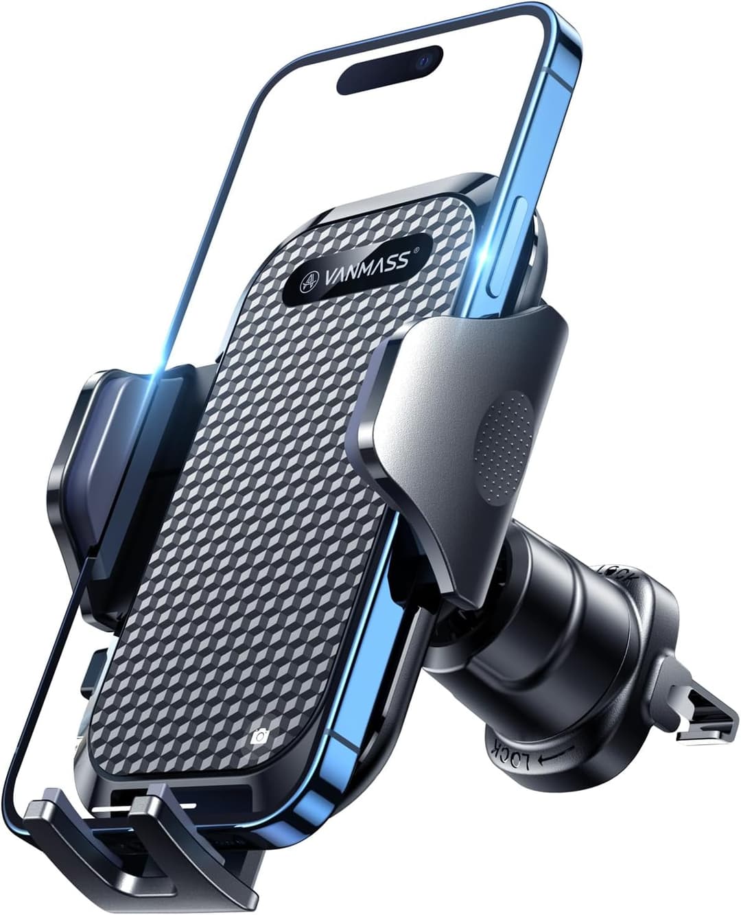 VANMASS Car Phone Holder 2026 BEST 【85+ lbs Strongest Suction & Vent Clip】 True Military-Grade Patent Universal Mobile Vehicle Mount Dashboard Windscreen Van Cradle for 17 Pro Max 16 15 14 Samsung