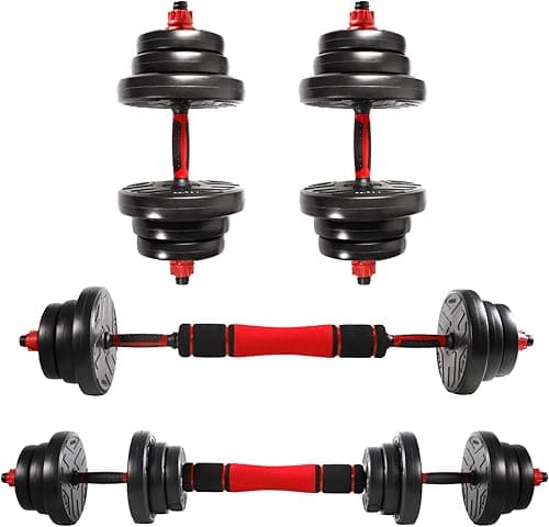CCLIFE Haltère réglable, Haltères Musculation 20/25/30/40KG pour Adaptés au Fitness à Domicile et à la Musculation-ZERRO