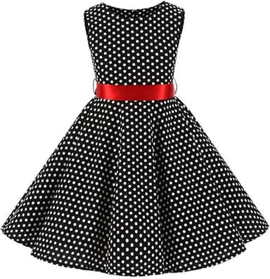 IWEMEK Robe Cérémonie Vintage Fille Enfant Rockabilly Ann…