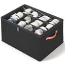Romon Rangement Chaussure Pliable Pour 12 Paires Avec Couvercle Transparent Et Poignées, Gain De Place, Pour Placard Et Entrée, Noir - 1