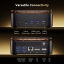 NiPoGi Essenx E1 Mini PC AMD Ryzen 3250U Windows 11 Pro (2C/4T, up to 3.5 GHz) 8GB DDR4 RAM + 256GB SSD, 4K@60Hz dual display HDMI 2.0 + DP/Wi-Fi/BT/LAN, mini computer for office/education - 8