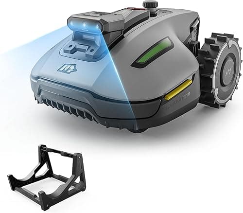 MAMMOTION YUKA Mini 2 500 Robot Tondeuse, jusqu'à 500m², Zéro Perte de Signal, sans RTK, AI Traitement d’Image à Trois Caméras Robot Tondeuse, Auto Cartographie Multi-Zones, DropMow